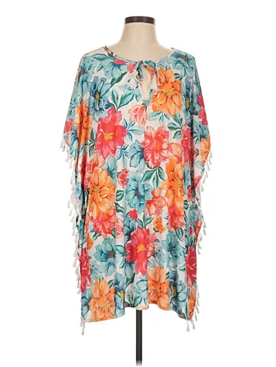 Pre-owned Time And Tru Swimsuit Cover Up In Blue