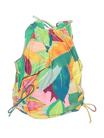 Pre-owned Time And Tru Swimsuit Cover Up In Green