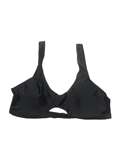 Pre-owned Time And Tru Swimsuit Top Black Swimwear