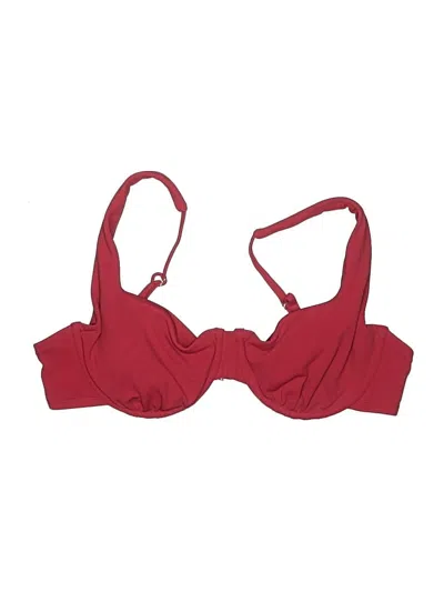Pre-owned Time And Tru Swimsuit Top Burgundy Swimwear
