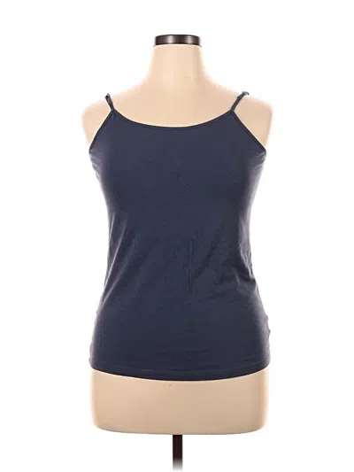Pre-owned Time And Tru Tank Top Blue Halter Neckline Tops