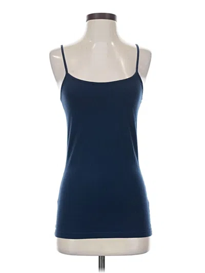 Pre-owned Time And Tru Tank Top Blue Halter Neckline Tops