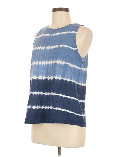 Pre-owned Time And Tru Tank Top Blue Halter Neckline Tops