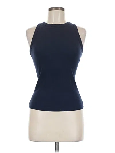 Pre-owned Time And Tru Tank Top Blue Halter Neckline Tops