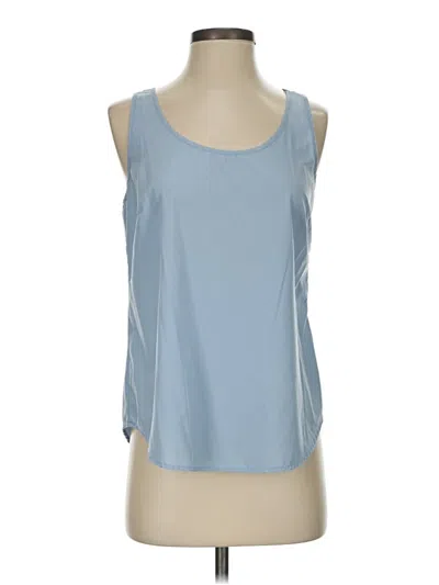 Pre-owned Time And Tru Tank Top Blue Halter Neckline Tops