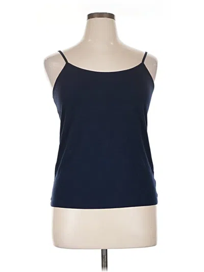 Pre-owned Time And Tru Tank Top Blue Strapless Neckline Tops