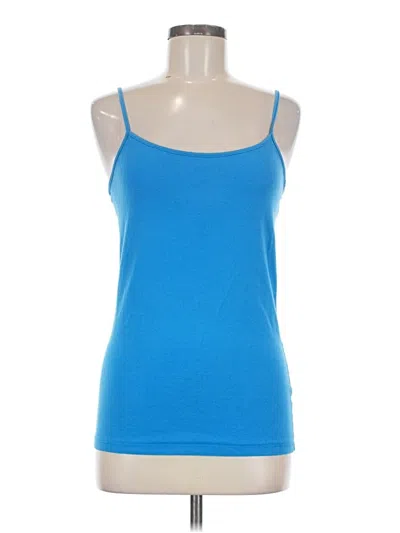 Pre-owned Time And Tru Tank Top Blue Strapless Neckline Tops