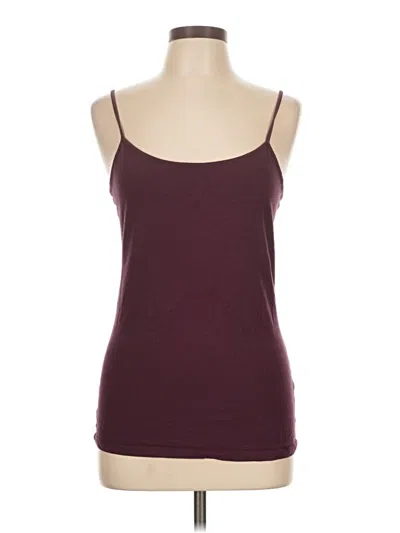 Pre-owned Time And Tru Tank Top Burgundy Strapless Neckline Tops