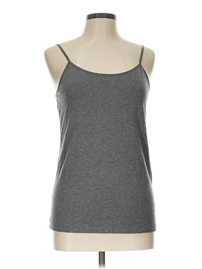 Pre-owned Time And Tru Tank Top Gray Halter Neckline Tops