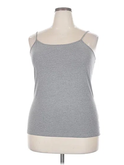 Pre-owned Time And Tru Tank Top Gray Strapless Neckline Tops
