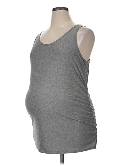 Pre-owned Time And Tru Tank Top Gray Strapless Neckline Tops
