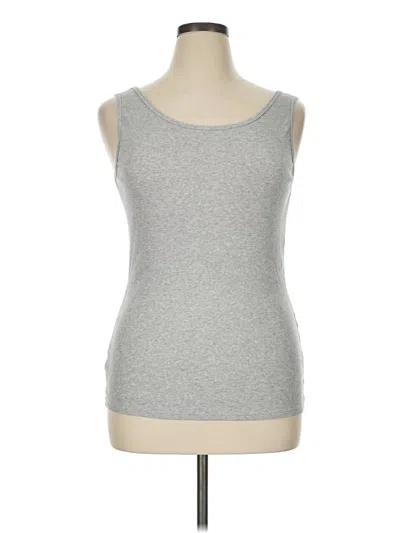 Pre-owned Time And Tru Tank Top Gray Strapless Neckline Tops