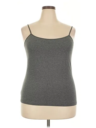 Pre-owned Time And Tru Tank Top Gray Strapless Neckline Tops