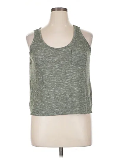 Pre-owned Time And Tru Tank Top Green Halter Neckline Tops