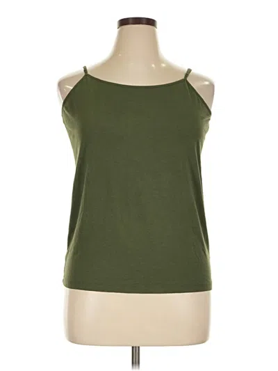 Pre-owned Time And Tru Tank Top Green Halter Neckline Tops