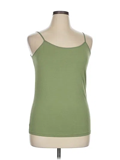 Pre-owned Time And Tru Tank Top Green Strapless Neckline Tops