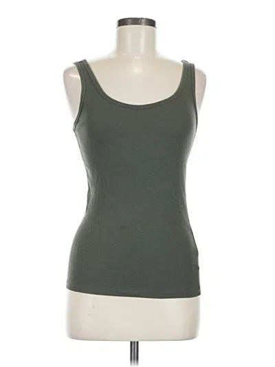 Pre-owned Time And Tru Tank Top Green Strapless Neckline Tops