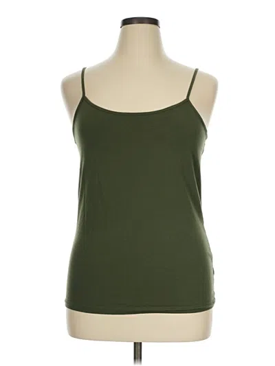 Pre-owned Time And Tru Tank Top Green Strapless Neckline Tops
