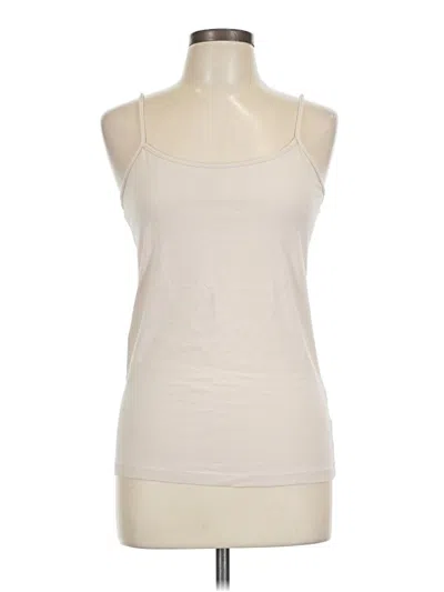 Pre-owned Time And Tru Tank Top Ivory Halter Neckline Tops In White
