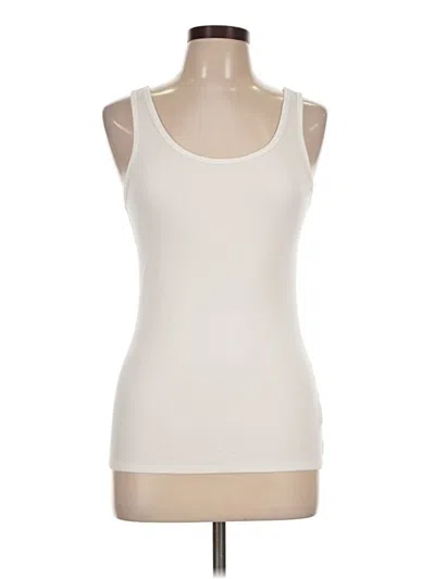 Pre-owned Time And Tru Tank Top Ivory Strapless Neckline Tops