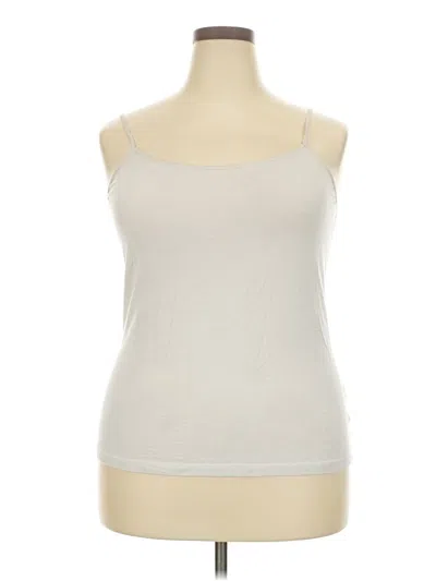 Pre-owned Time And Tru Tank Top Ivory Strapless Neckline Tops In White