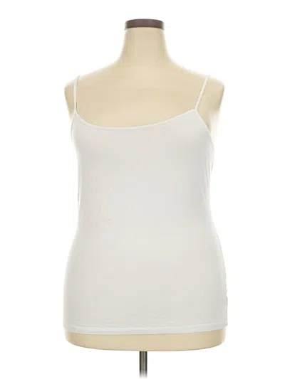 Pre-owned Time And Tru Tank Top Ivory Strapless Neckline Tops In White