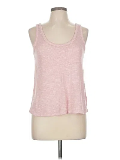 Pre-owned Time And Tru Tank Top Pink Halter Neckline Tops