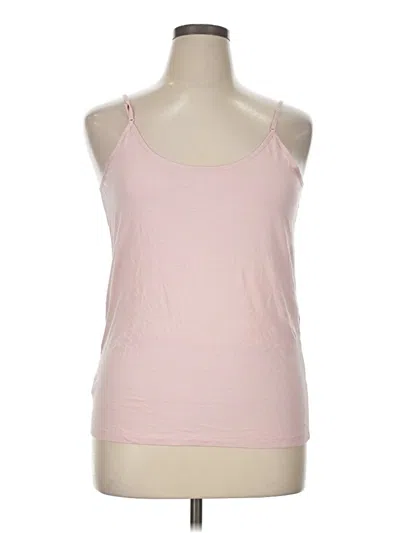 Pre-owned Time And Tru Tank Top Pink Halter Neckline Tops