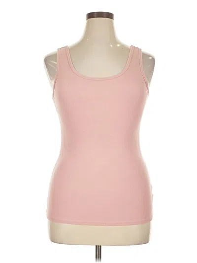 Pre-owned Time And Tru Tank Top Pink Strapless Neckline Tops