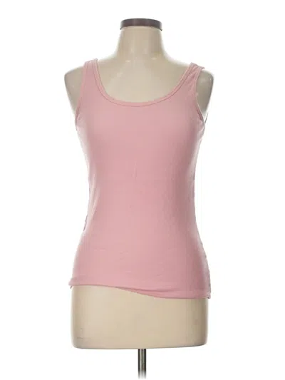 Pre-owned Time And Tru Tank Top Pink Strapless Neckline Tops