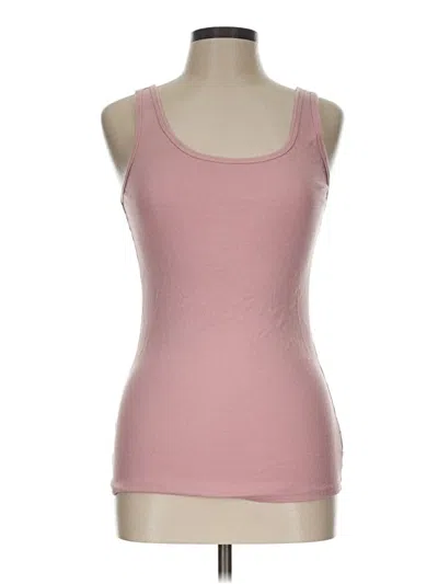 Pre-owned Time And Tru Tank Top Pink Strapless Neckline Tops