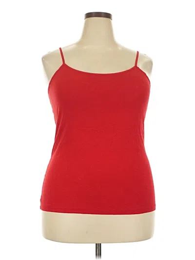 Pre-owned Time And Tru Tank Top Red Halter Neckline Tops