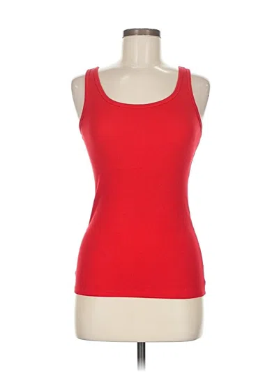 Pre-owned Time And Tru Tank Top Red Strapless Neckline Tops