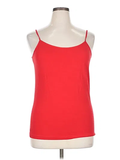 Pre-owned Time And Tru Tank Top Red Strapless Neckline Tops