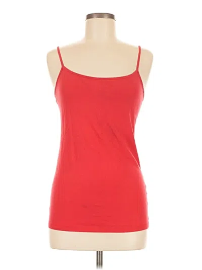 Pre-owned Time And Tru Tank Top Red Strapless Neckline Tops