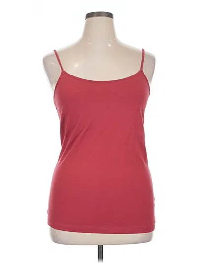 Pre-owned Time And Tru Tank Top Red Strapless Neckline Tops