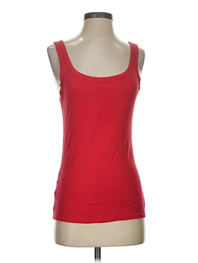 Pre-owned Time And Tru Tank Top Red Strapless Neckline Tops
