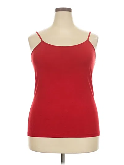 Pre-owned Time And Tru Tank Top Red Strapless Neckline Tops