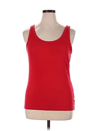 Pre-owned Time And Tru Tank Top Red Sweetheart Neckline Tops