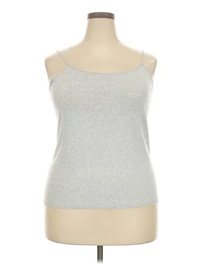 Pre-owned Time And Tru Tank Top Silver Strapless Neckline Tops