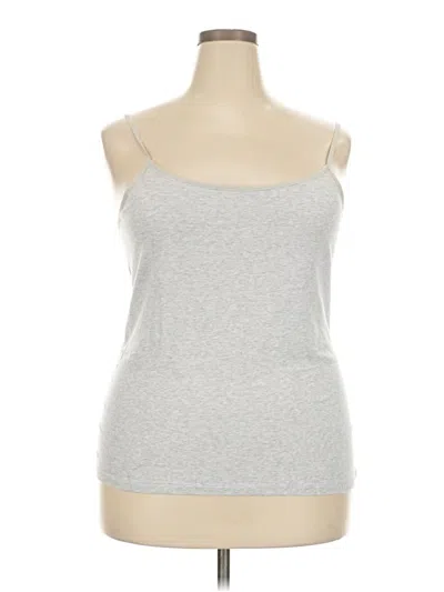 Pre-owned Time And Tru Tank Top Silver Strapless Neckline Tops