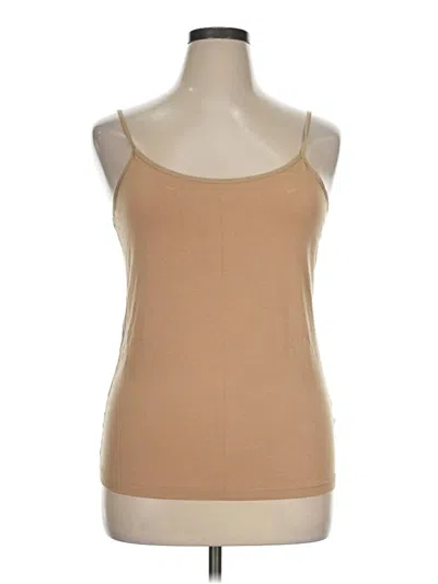 Pre-owned Time And Tru Tank Top Tan Strapless Neckline Tops