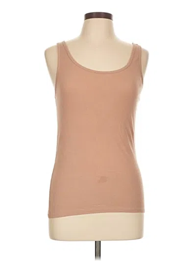 Pre-owned Time And Tru Tank Top Tan Strapless Neckline Tops