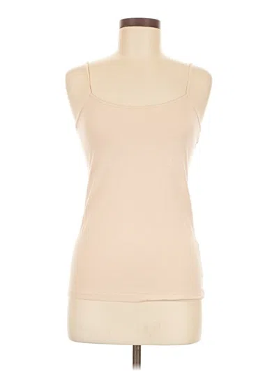 Pre-owned Time And Tru Tank Top Tan Strapless Neckline Tops In Brown