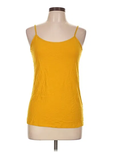 Pre-owned Time And Tru Tank Top Yellow Halter Neckline Tops