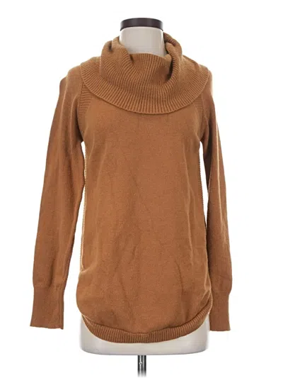 Pre-owned Time And Tru Turtleneck Sweater In Brown