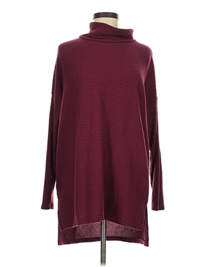 Pre-owned Time And Tru Turtleneck Sweater In Burgundy