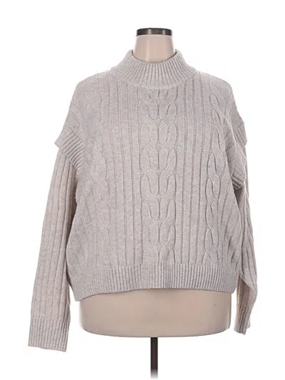 Pre-owned Time And Tru Turtleneck Sweater In Gray