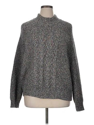 Pre-owned Time And Tru Turtleneck Sweater In Gray