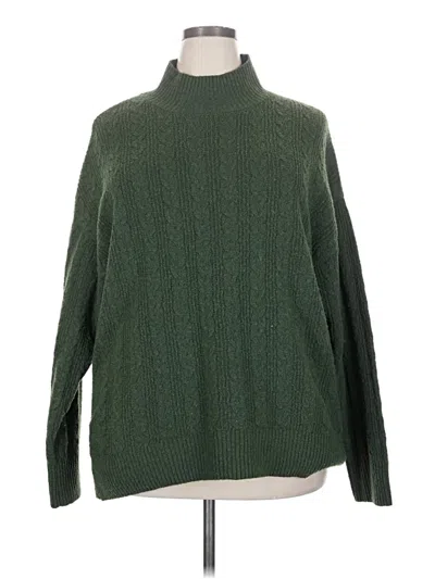 Pre-owned Time And Tru Turtleneck Sweater In Green